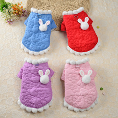 2023 New Winter Pet Clothes Rabbit Cotton Coat Warm Dogs Clothes Fashion Cute Cats and Dogs Clothing