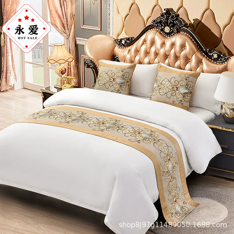 Bed Towel Luxury Hotel Hotel bedding Furnishing Best Best Bed Banner European Simple Light luxury bed cover
