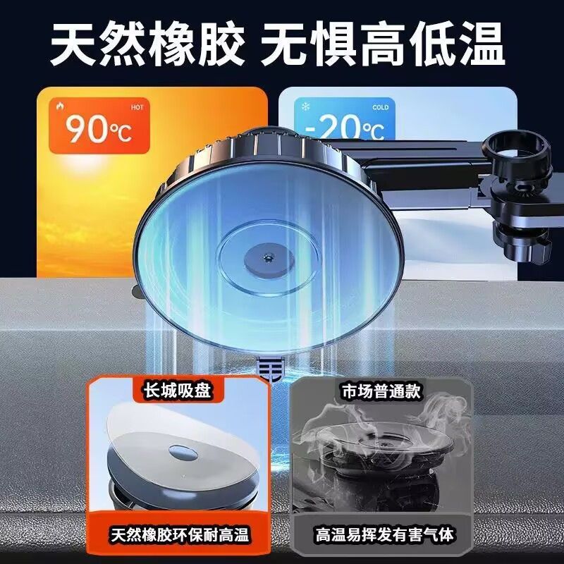 跨境创意吸盘式车载支架仪表台可旋转调节自动锁汽车导航手机支架|undefined