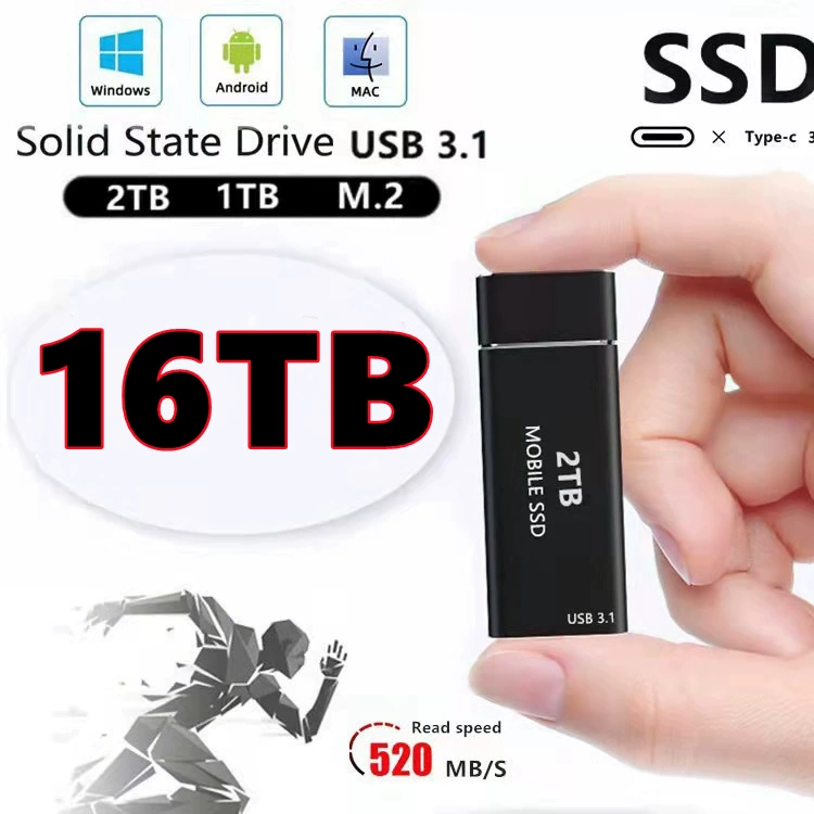 Кросс‑бордерная внешняя торговля SSD твердотельный жёсткий диск 16ТБ 8ТБ 4ТБ 2ТБ 1ТБ отправляется в тот же день