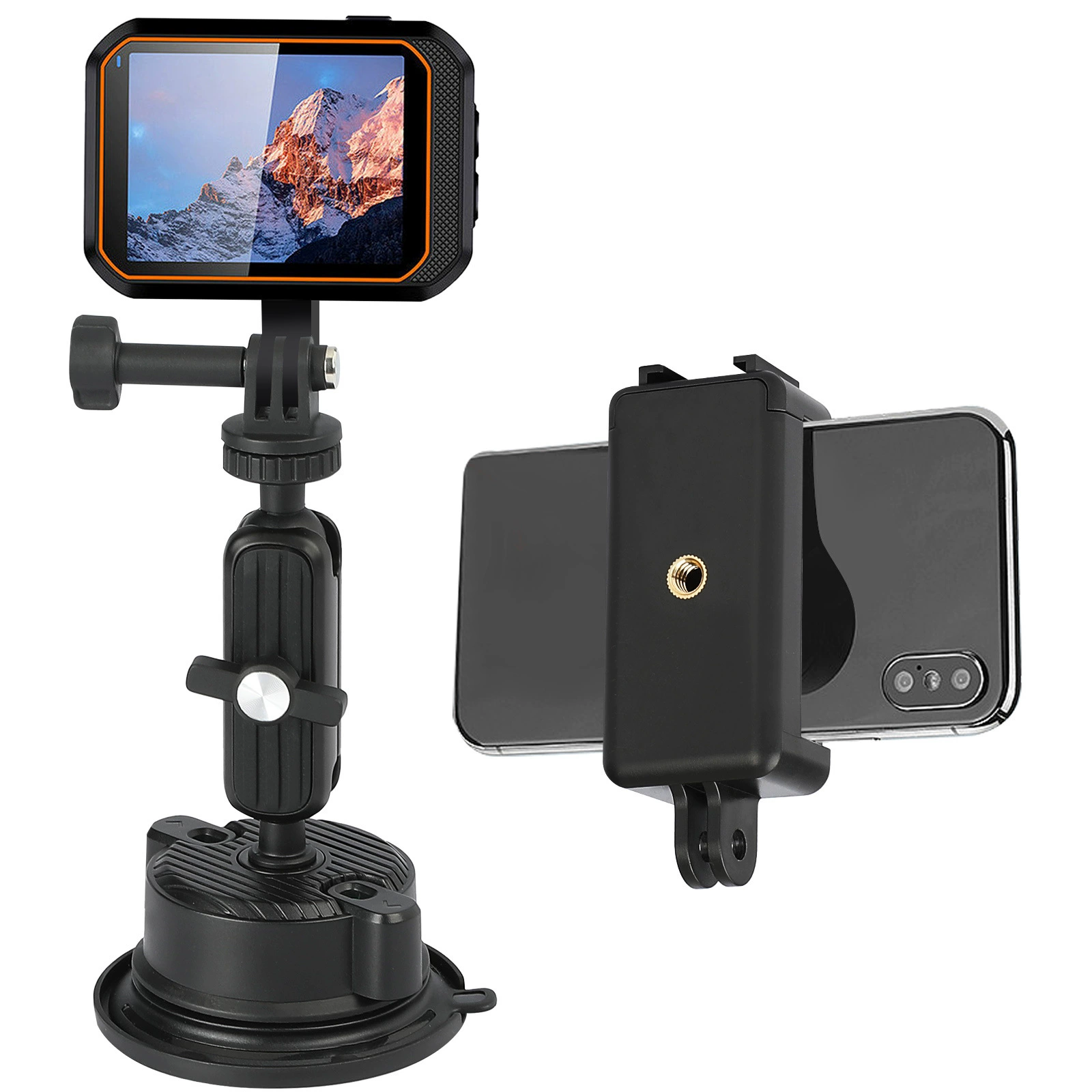 Кронштейн присасывающейся чашки для GoPro, крепление камеры, универсальная поворотная база для camcorder