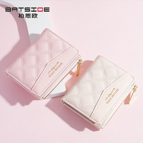 2024 Short Women's Wallet Embroidered TPU Connected Student Bag Card Holder Bus Coin Purse Simple Handbag Card Holder