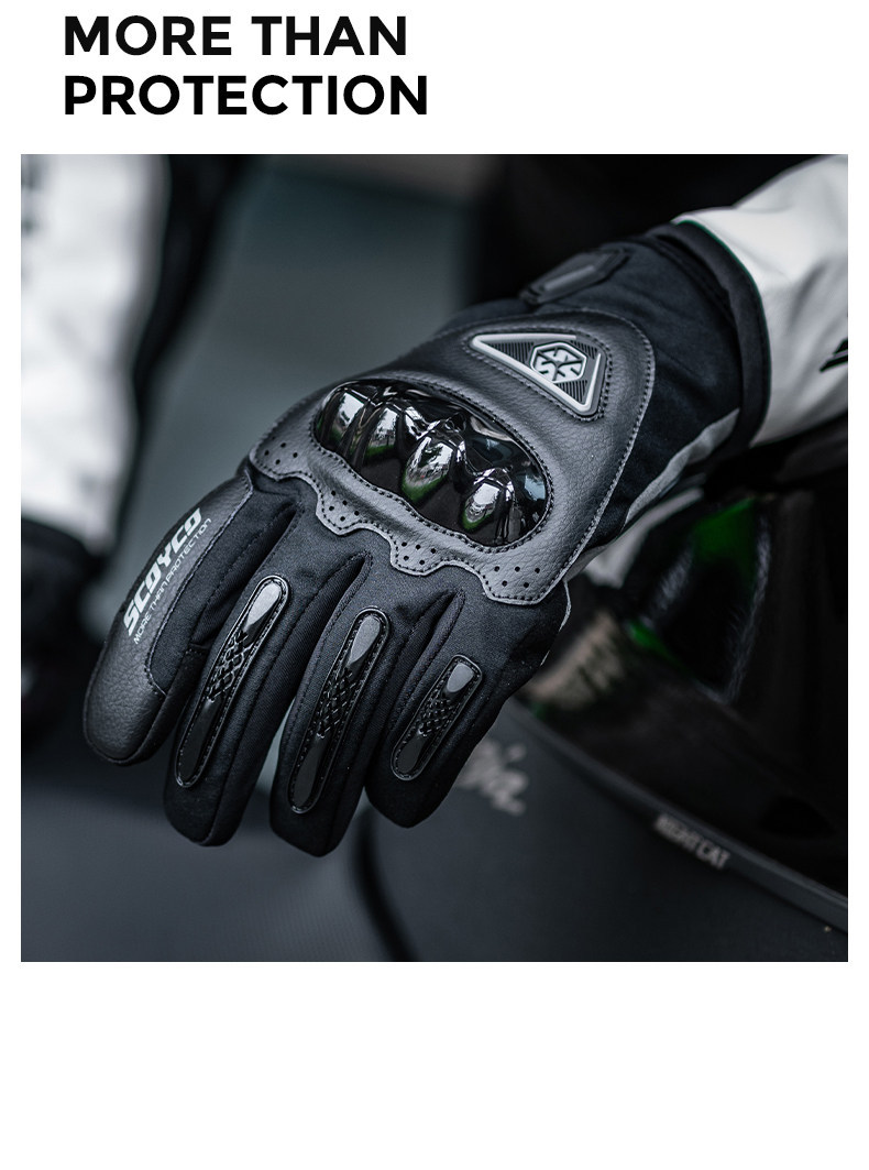 Saiyu Motorcycle Winter Riding Gloves for Men and Women, Waterproof, Windproof, Warm, Cold-Resistant, Touchscreen, Motorcycle Racing, Anti-Slip