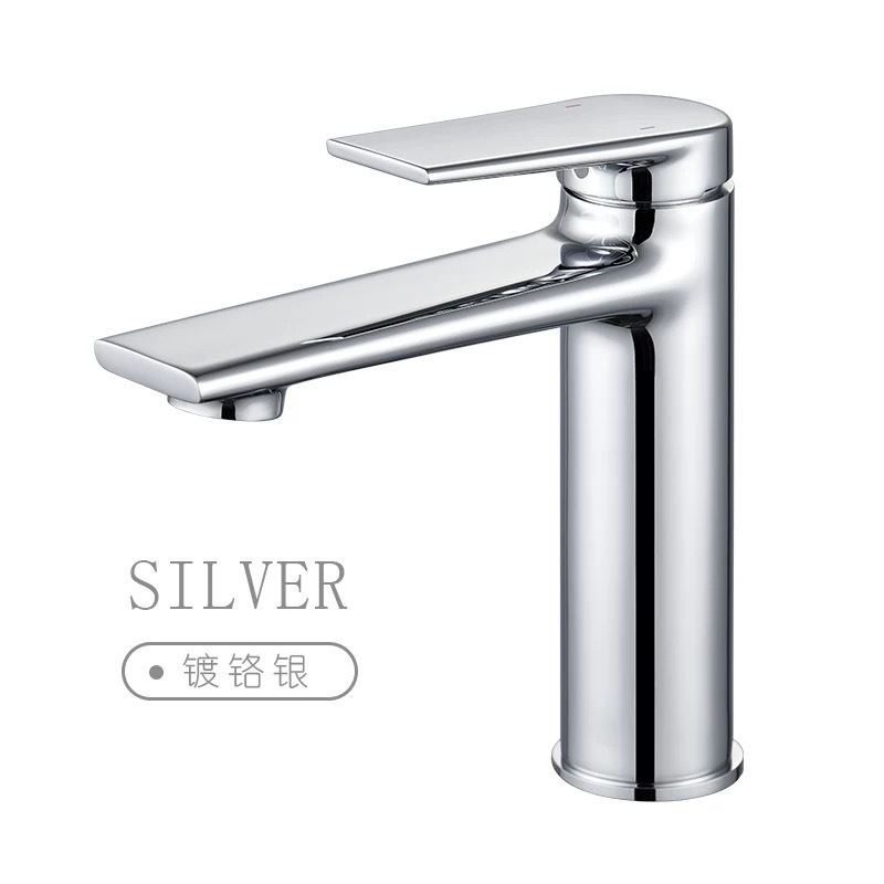 Cross-Border Engineering Hotel Model All-Copper Basin Hot and Cold Faucet Black and White Gold Bathroom Bathroom Countertop