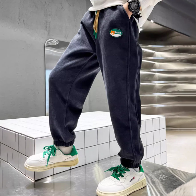Boys' Autumn Corduroy Jogger Pants Medium And Large Children's Casual Sweatpants New Style Sports Long Trousers_voghion.com