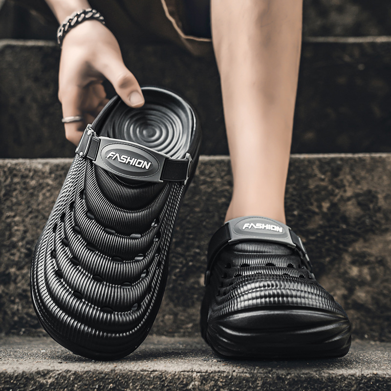 Primavera y verano nuevo estilo EVA multicolor tendencia todo-fósforo pantuflas al aire libre playa ropa exterior zapatos casuales cómodos