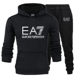 2024 autumn and winter winter cross-border men's and women's leisure European code blank solid color suit fleece loose sweater pants two pieces