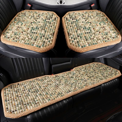 Cool pad — Seat Cushion - cangsongqing-three-piece-set-beige-crochet-edge-double-layer-thickened-3d-breathable-and-non-slip