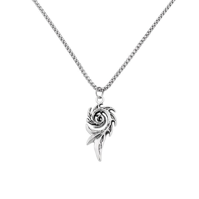 Flame Titanium Steel Necklace For Couples Trendy Pendant Jewellery_voghion.com