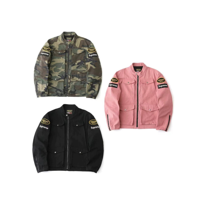 Cross-Border Supreme Vanson Leathers Cordura Jacket Embroidered Motorcycle Jacket