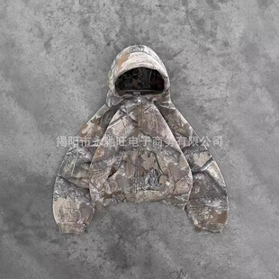 Cross-border European and American fashion brand printed hooded sweater for men and women with y2k Harajuku style street hip-hop sweatshirt top