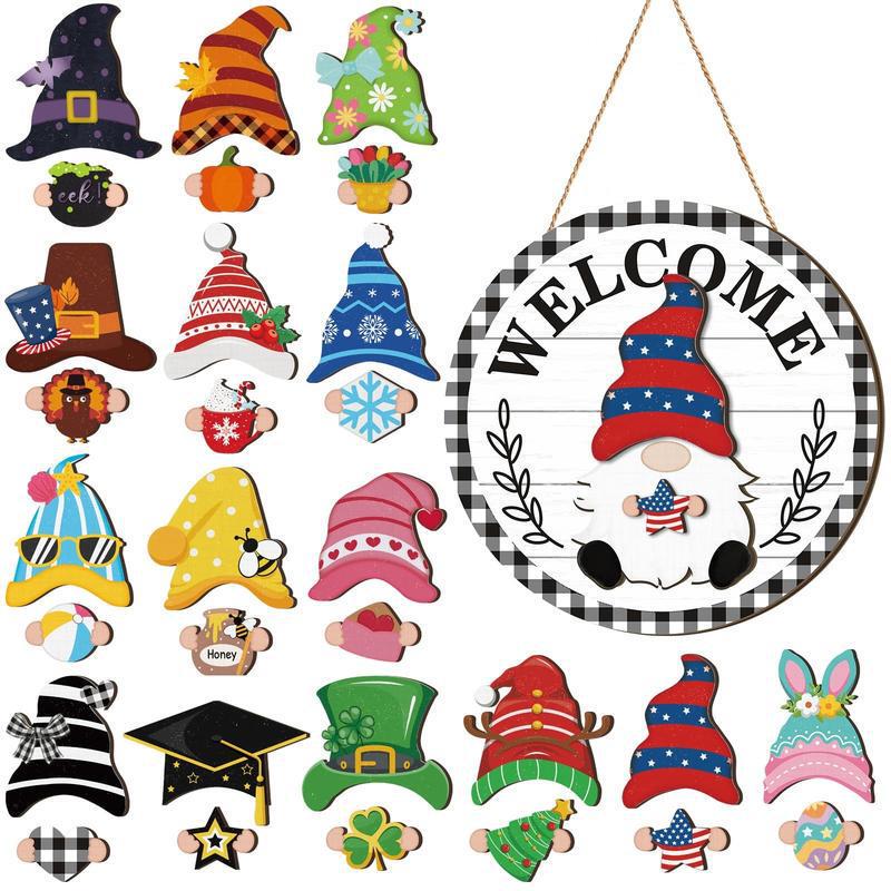 Christmas Halloween 35pcs Interchangeable Welcome Sign|undefined
