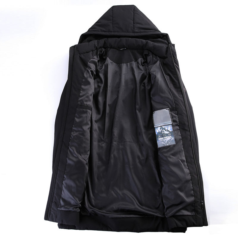 Chaqueta de invierno de pato blanco para hombre nueva capa de moda de mediana longitud engrosada para hombre de talla grande