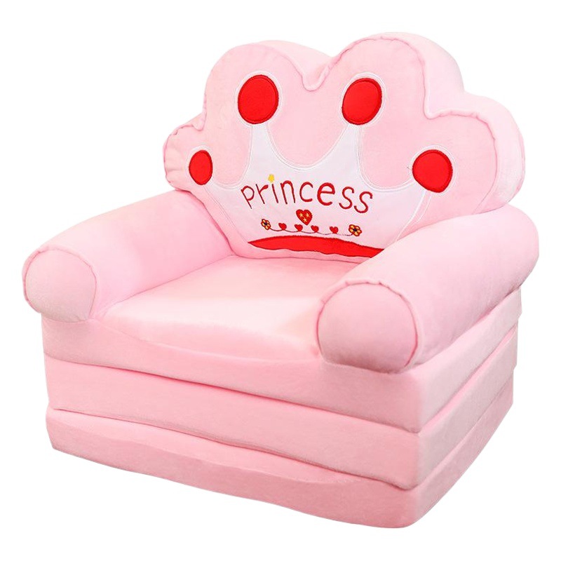 De los niños de dibujos animados lindo sofá plegable pequeña princesa bebé niño área lectura tatami perezoso asiento taburete