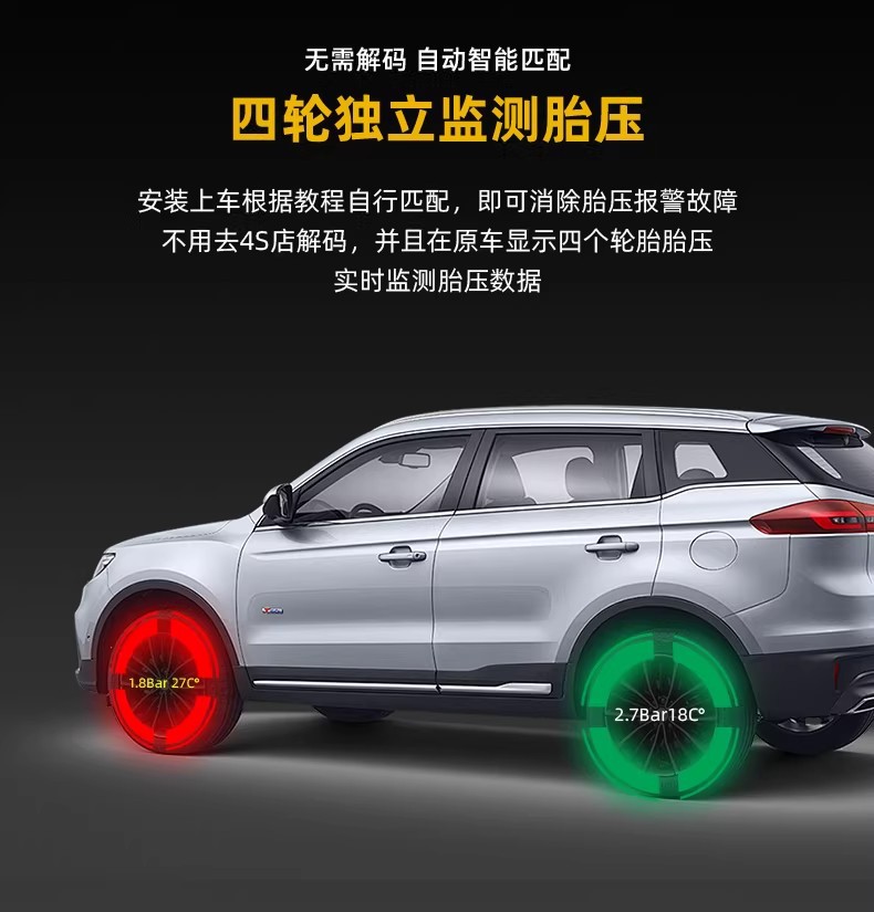 Bmw-Specific X1X2X3X4X5X6Mini Tire Pressure Sensor, Built-In Tire Pressure Monitoring for Vehicles, Programmable