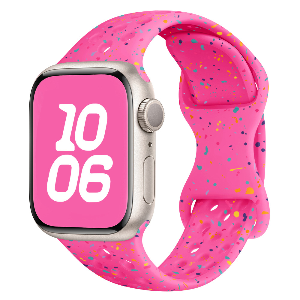 Aplicable para AppleWatch Apple Watch iWatch9ultraSE Butterfly agujero agujero agujero colorido pulsera de pulsera