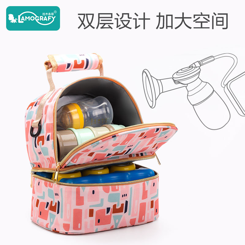 Milk bag insulation bag milk storage backpack convenience bag double-layer breast milk fresh-keeping ice bag milk bottle insulation Mommy bag wholesale