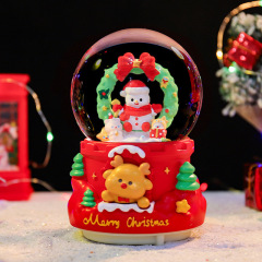 新作クリスマス物語水晶玉置物光るオルゴールデスクトップ装飾品クリスマスプレゼント卸売り