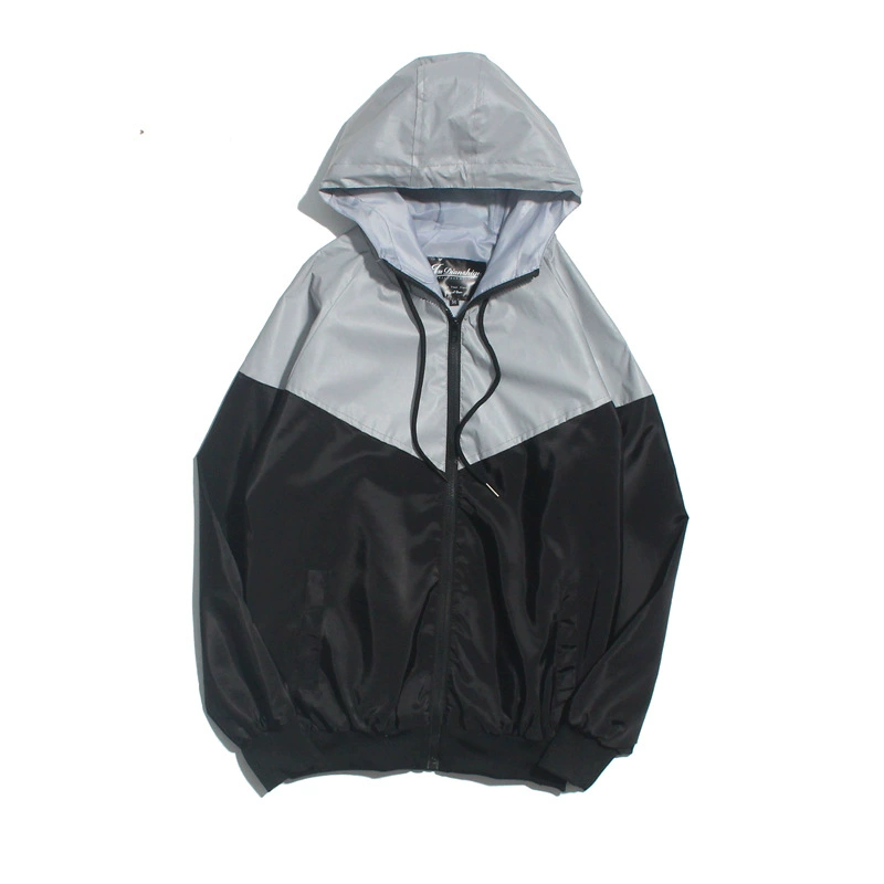 Windproof Trench Coat, Retroreflective Hooded Jacket, Unisex for Elementary Students, Winter