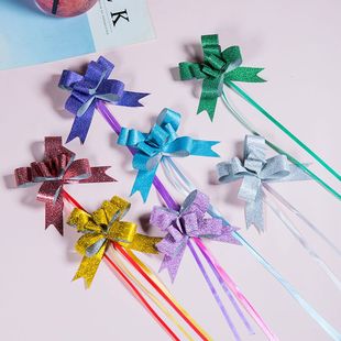 Cross-border 18mm glitter hand-drawn flower monochrome frosted crystal flower bow hand-drawn flower gift packaging free shipping