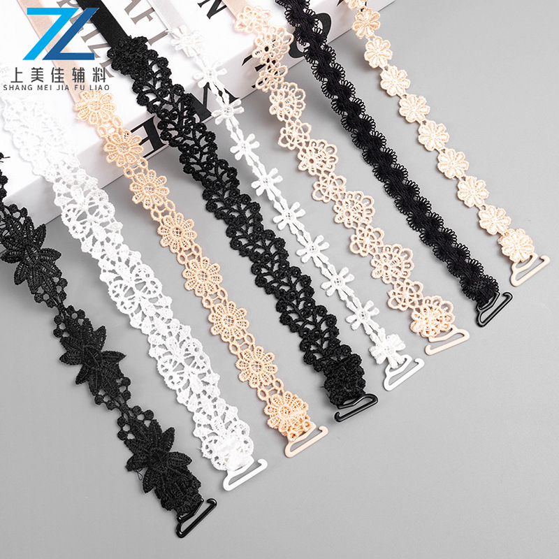 Lace flower replacement underwear shoulder strap women's seamless sexy non-slip shoulder strap bra elastic belt accessories factory direct sale Lace flower replacement underwear shoulder strap women's seamless sexy non-slip shoulder strap bra elastic belt accessories factory direct sale