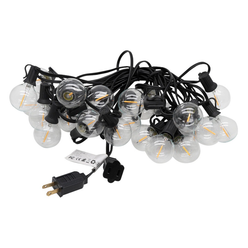 Enchufe de control remoto estándar americano y europeo Patio de alambre de cobre E12 ambiente de vacaciones planta de Navidad irradiación burbuja de vidrio caliente Cadena de luz LED