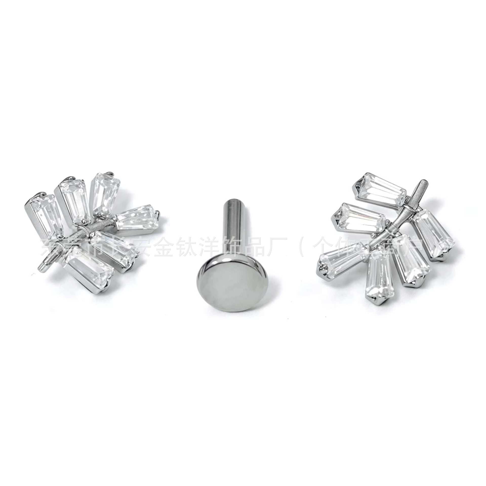 Labret piercing jewelry detail image