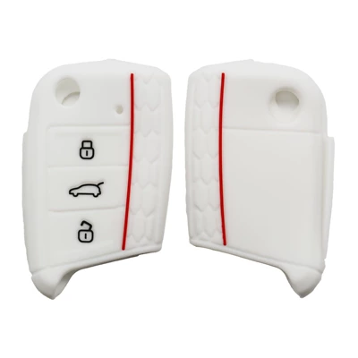 Static Rod/Key Bag – Silicone Car Key Case - white
