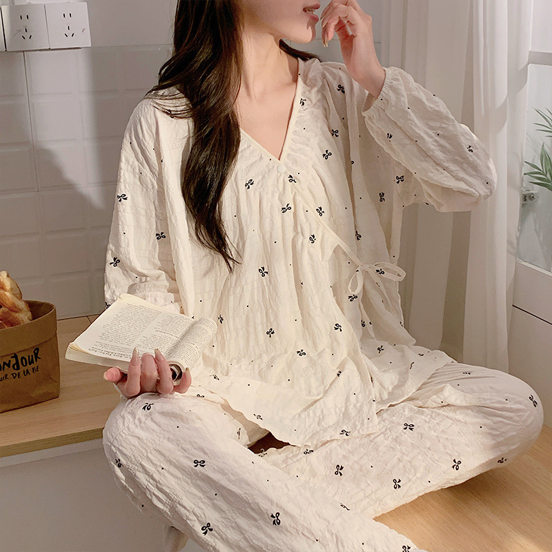 Xi Yue New Cloud Cotton Kimono Moon Clothing Maternal Feeding Pajamas Maternal Prenatal and Postpartum suit Xi Yue New Cloud Cotton Kimono Moon Clothing Maternal Feeding Pajamas Maternal Prenatal and Postpartum suit