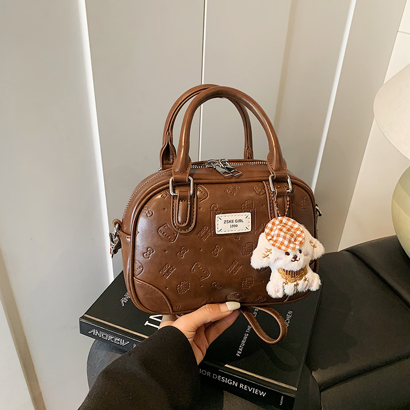 Nuovo modello 2025 in stile francese, borsa a tracolla compatta da donna con motivo a rilievo, distintiva ed elegante, modello 2025._voghion.com