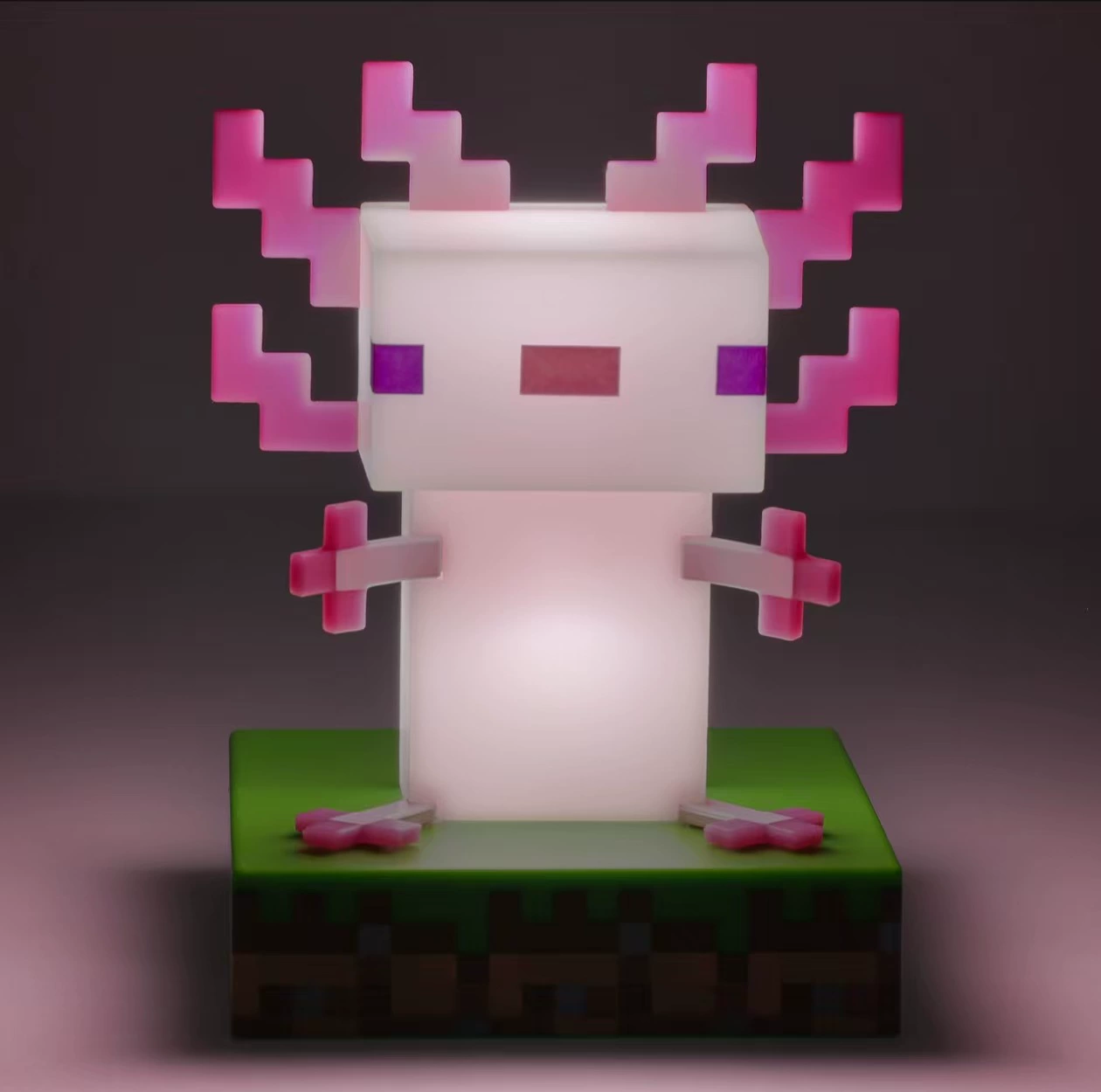 Ночник-лягушка (Minecraft) Fox Lamp и мини-фигурки — батарейка LED, декоративный, 14×8×10 см
