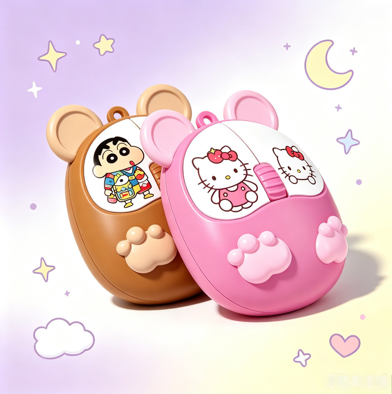 New cat and dog-shaped stress-relief sound-making button mouse keychain, fun trendy small toy, backpack pendant gift New cat and dog-shaped stress-relief sound-making button mouse keychain, fun trendy small toy, backpack pendant gift