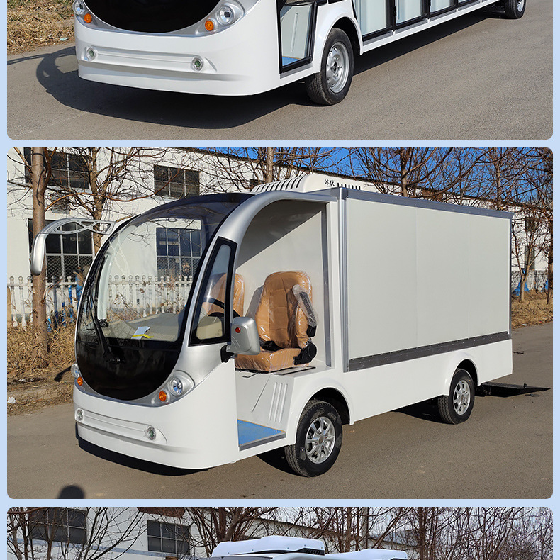 Ce Certified Tourist Shuttle Bus for Scenic Spots, Factory Tours, and Property Viewings, with Doors, 14-Seater Enclosed Electric Sightseeing Vehicle