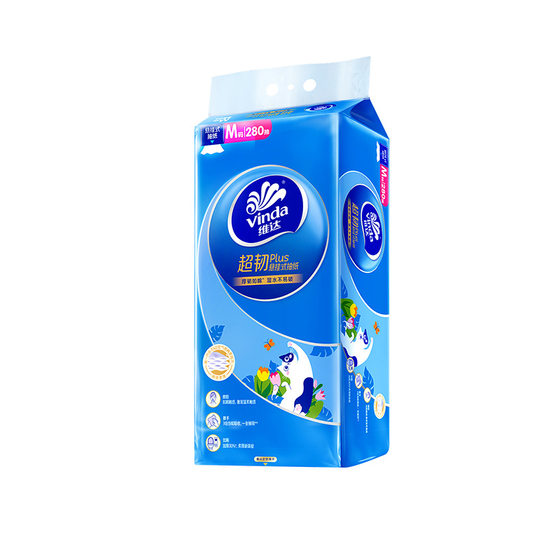 Vida Hanging Paper Drawable M Size 280 Toilet Paper Drawable Whole Box Household Wall-Mounted Paper Drawable Dormitory Large Pack of Napkins