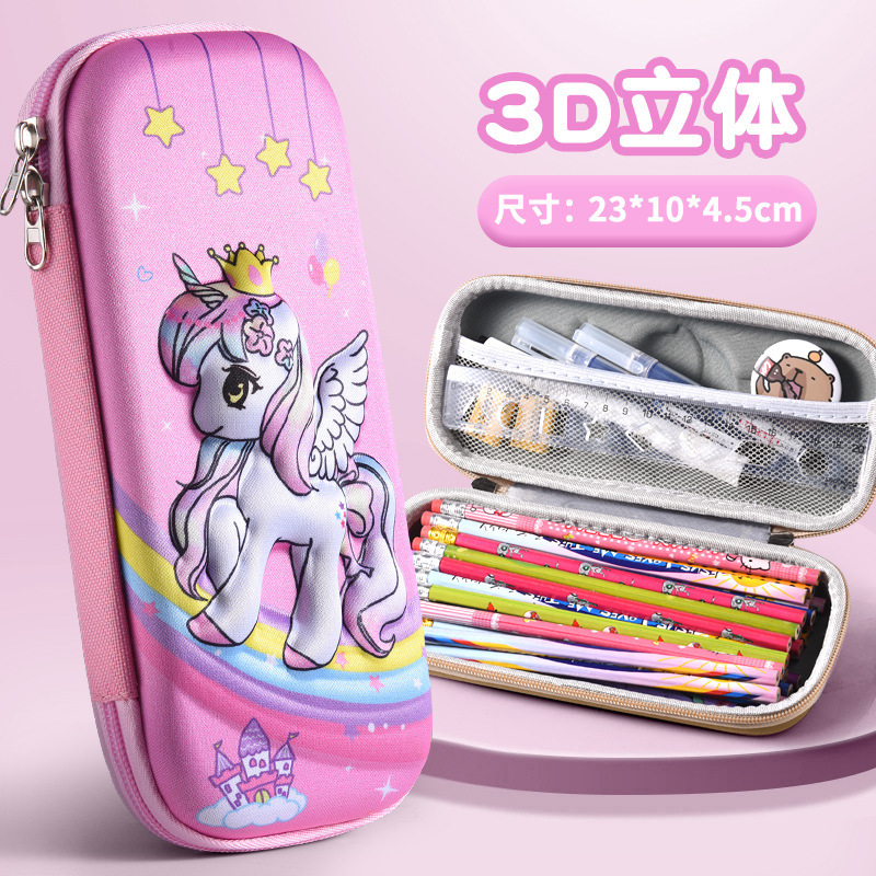 小学生向け3DEVA文具箱、ペンケース、男の子、女の子向け、かわいい漫画柄、大容量、高品質鉛筆箱|undefined