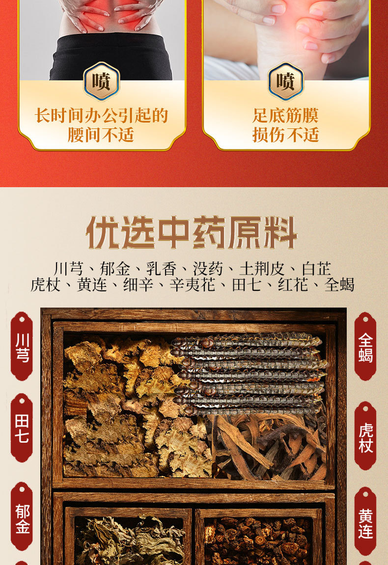 Miao Fang Tou Gu Ye Cooling Spray 60ml External Herbal Body Spray for Neck Shoulder Waist and Legs quality and texture