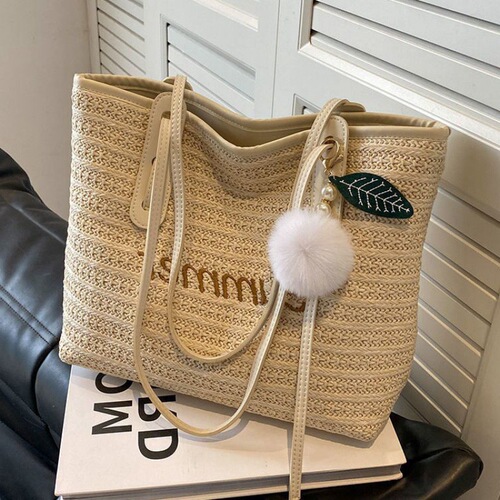Women's popular bags, new beach bags, fashionable Internet celebrity bags, women's large-capacity shoulder bags, straw bags