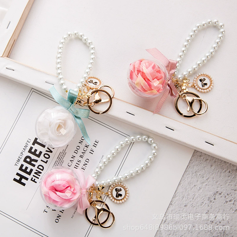 Acrylic necklace from pearl, keychain, pendant, bag decoration, new collection
