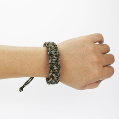 Cross-border best-selling paracord braided bracelet adjustable outdoor camping emergency cord chain trendy men popular creative bracelet