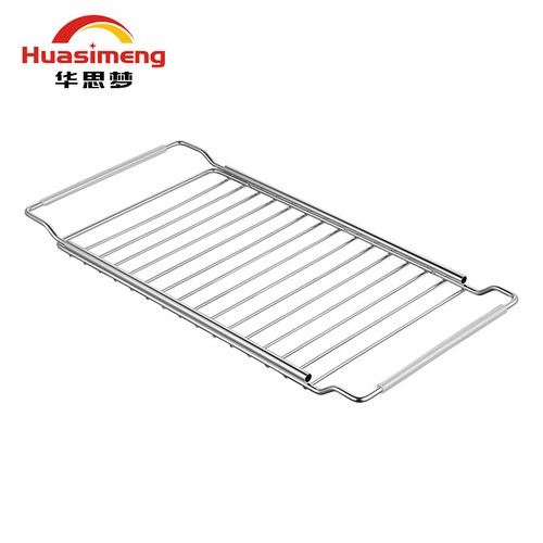 Kitchen supplies 304 stainless steel sink storage rack fruit and vegetable dishes sponge drain storage rack retractable and adjustable
