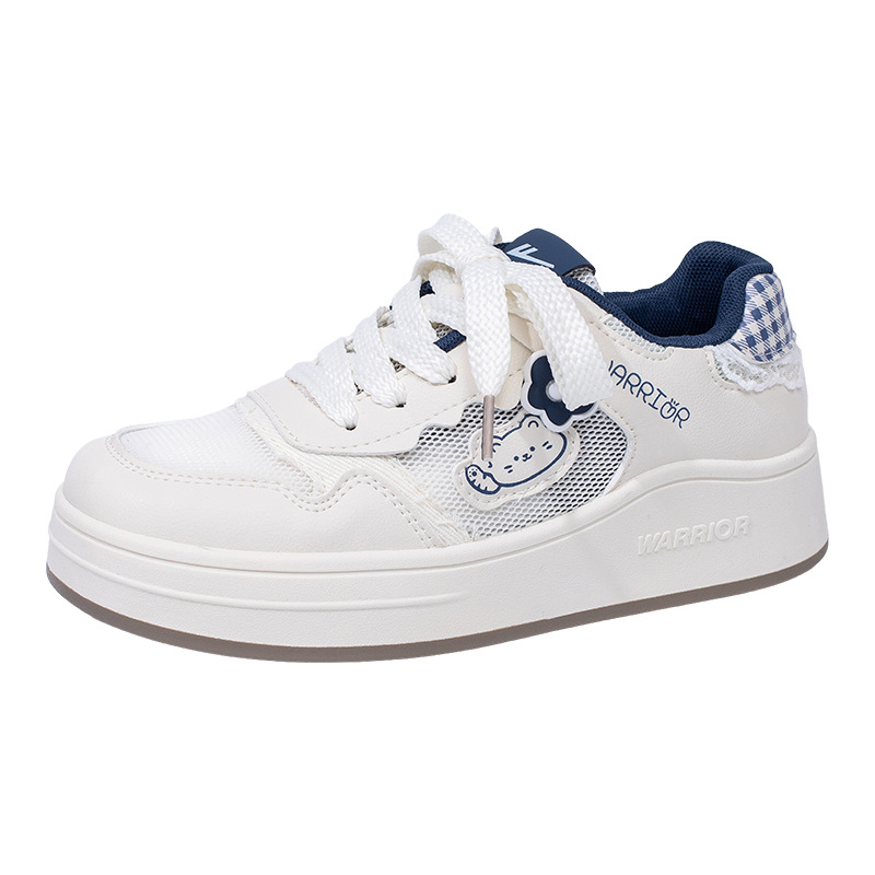 HuiLi nuevo estilo de sal marina de moda zapatos de skate de mujer dulce gatito zapatos casuales de encaje de color universal zapatos cómodos