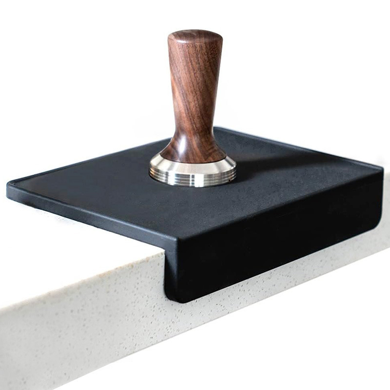 Cross-border new coffee rammer pad food grade silicone enlarged thick barista accessories tool pad powder hammer holder