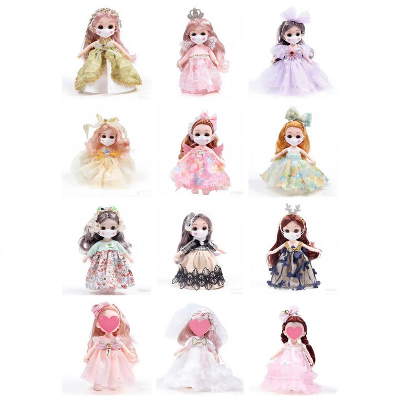 17cm Multi-Color Wedding Dress Doll Clothes Bjd Princess Dress Sweet Doll Outfit Toy Accessories 17cm Multi-Color Wedding Dress Doll Clothes Bjd Princess Dress Sweet Doll Outfit Toy Accessories