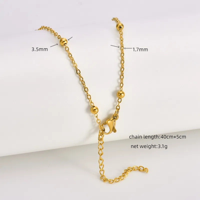 17g Weight Chain Jewelry Making Type 18K Gold Plated Plating Material Chain Necklace Classification 1 Piece Quantity Titanium Steel Material Geometric Pattern All Seasons Season Polished Finish Plating Design Simple Style Style 1 Piece Titanium Steel 18K Gold Plated Polished Chain Necklace Chain Simple Style Geometric 21