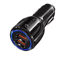 Qc3.0 быстрая зарядка для автомобиля, держатель зарядного устройства 3.1A, двойной USB для зарядки мобильного телефона
