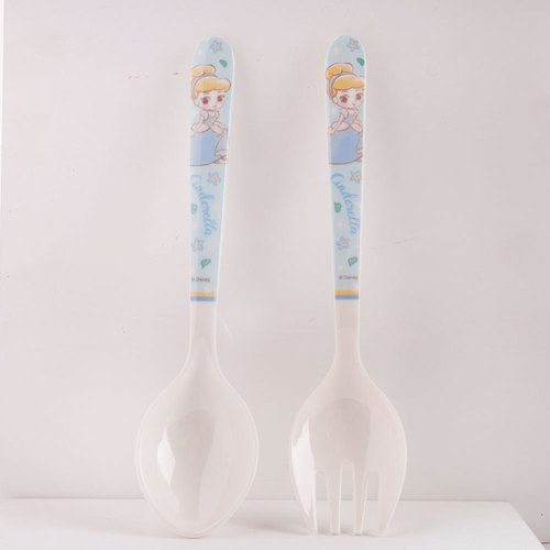 Disney Children's Spoons Forks Baby Tableware Mermaid Food Grade Melamine Tableware Spoon Fruit Fork Wholesale New