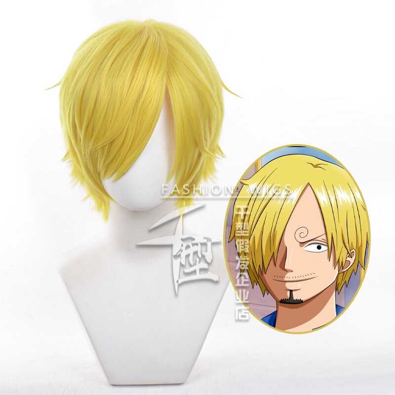 【Xing Luo】One Piece Sanji cosplay wig, short hair with a fluffy and upturned top 【Xing Luo】One Piece Sanji cosplay wig, short hair with a fluffy and upturned top