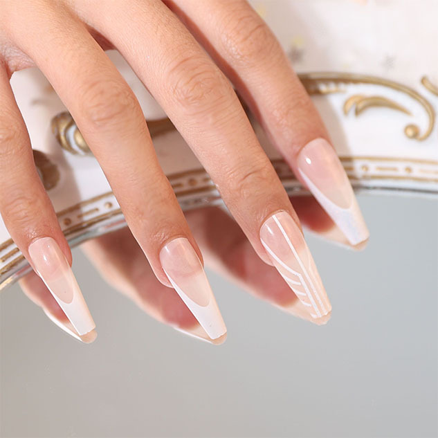 Navidad desgaste armadura nupcial clavo artificial acabado uñas pieza caja desmontable parche de uñas