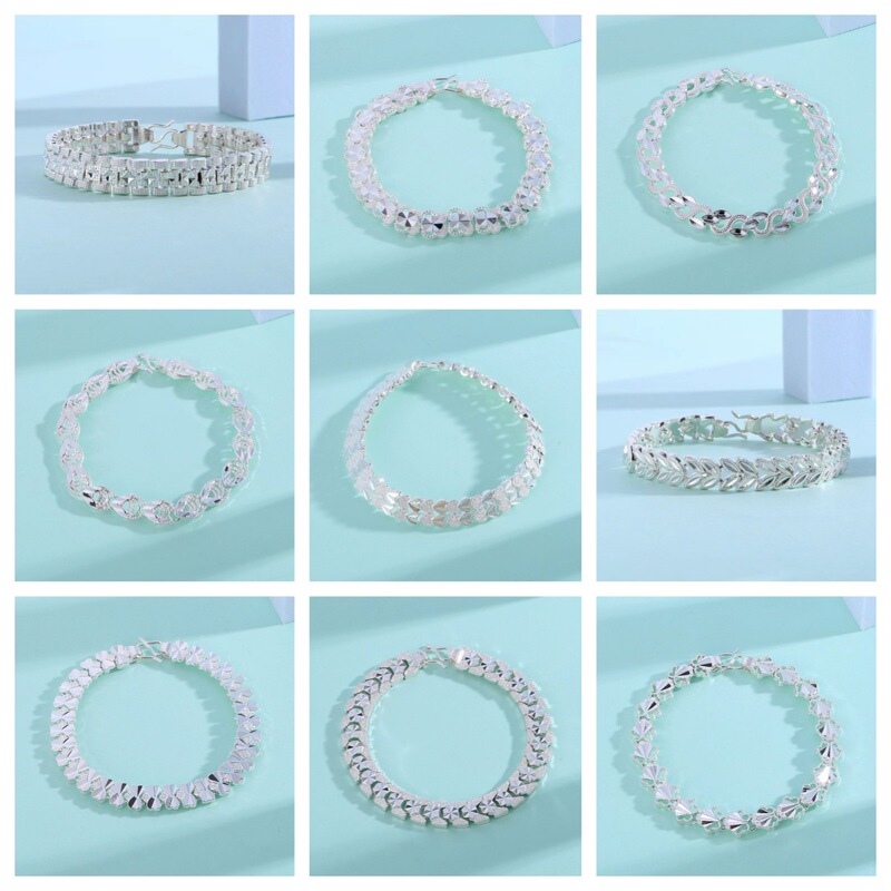 Genuine goods silver-plated bracelet women's lucky beads women's all-match gift love lucky Wangfu bracelet couple gold bracelet