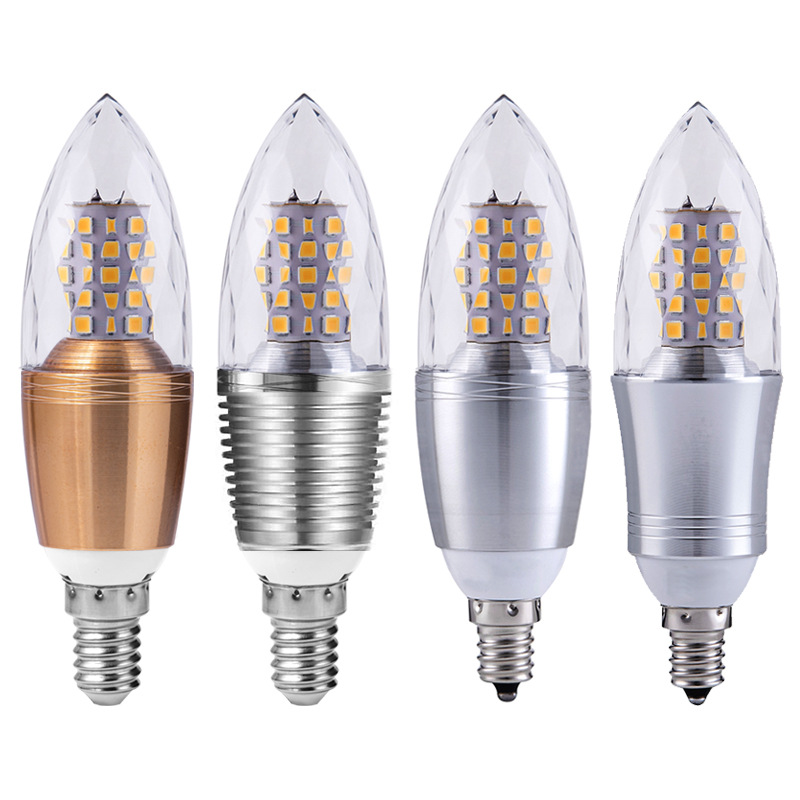 Venta caliente transfronteriza llevó el bulbo de la vela E14 bombilla Punta de tornillo E12 lámpara de maíz 12W Internet celebridad atmósfera bombilla led
